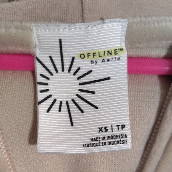 Aerie Beige Zip-Up Jacket - Picture 3 of 3